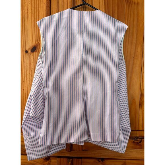 Diane Von Furstenberg Vertical Stripe Sleeveless Top - Picture 4 of 5